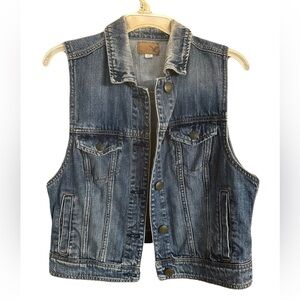 American Eagle Denim Sleeveless Vest, Large